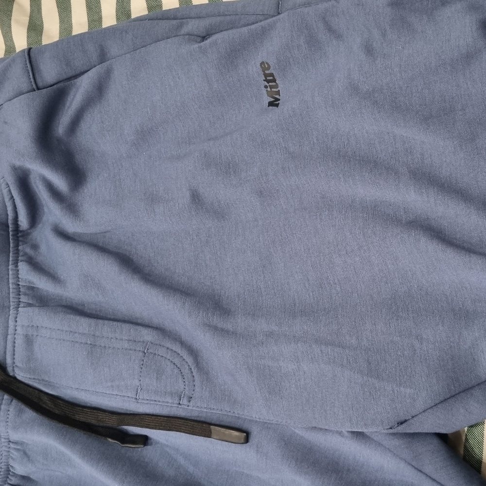 Mitre Slate Blue Jogger Pants with Black Drawstring